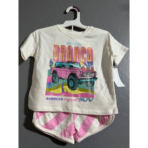 Hello Kitty 2T Green & White Striped Romper Ford Bronco Toddler Outfit 2T NWT - Picture 6 of 9